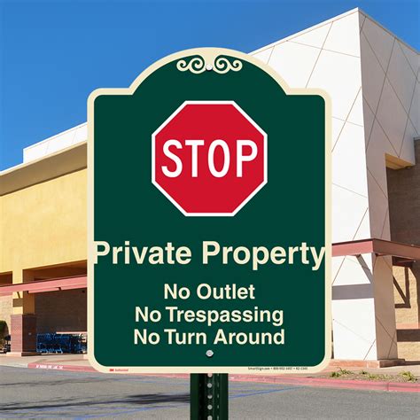 Collectibles No Outlet Driveway Street Signs Private Property Keep Out