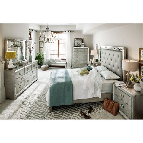 Angelina 5 Piece King Bedroom Set Metallic Value City Furniture