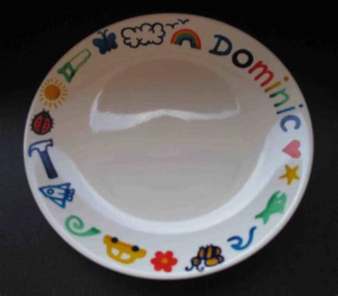 Childrens Plates Handpainted And Personalised Felt
