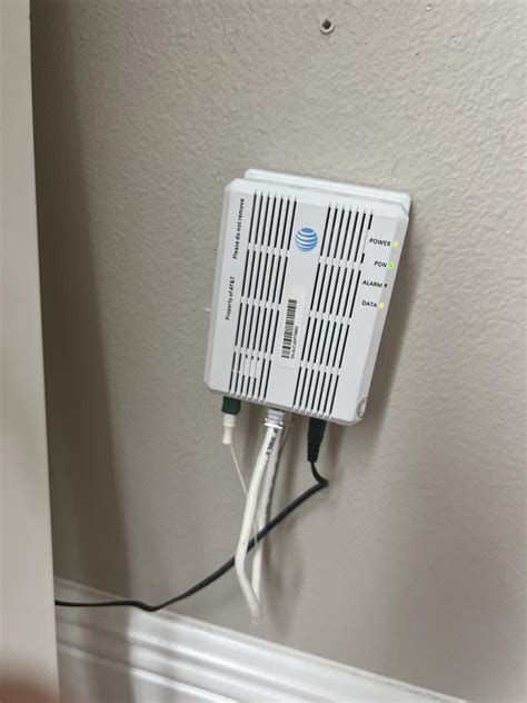 AT&T Fiber Internet. It comes in in a downstairs bedroom that is set up