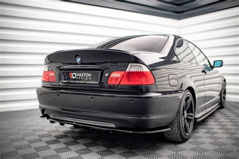Central Rear Splitter For Bmw 3 E46 Mpack Coupe With Vertical Bars
