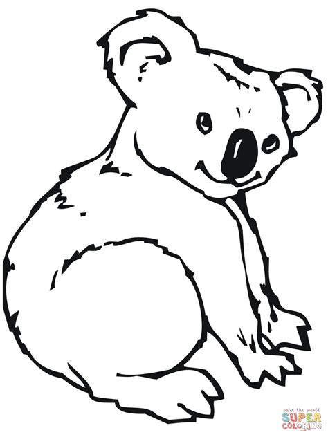 Download free printable koala coloring page picture. Koala coloring pages to download and print for free