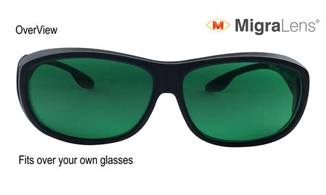 Migralens Migraine Relief Glasses Fits Over Prescription Frames Blocks Blue And Red Light