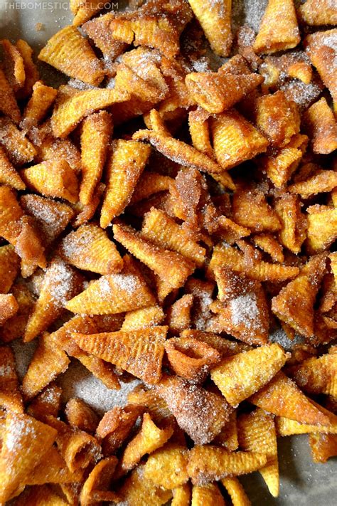 If there were a competition for favorite party food, snack mix would probably be number one. Churro Bugle Snack Mix | The Domestic Rebel