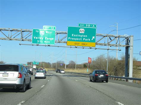 Pennsylvania Interstate 95 Northbound Cross Country Roads