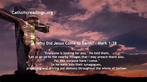 Why Did Jesus Come To Earth Bible Verse Of The Day