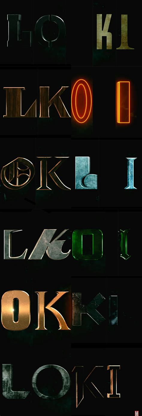 All The Fonts In The Loki Series Logo Shown During Its Trailer R