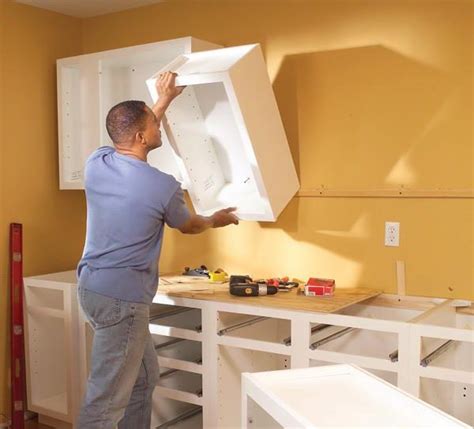 With a stud finder, locate at least one wall stud within the mounting area of the cabinet. INSTALLING WALL CABINET - HOW TO INSTALL CABINETS - ALBA ...