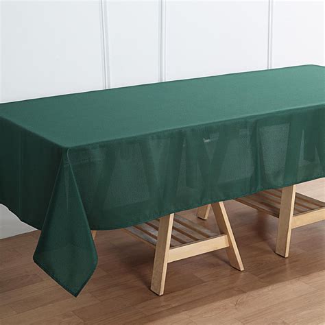 60x102 Hunter Emerald Green Polyester Rectangular Tablecloth