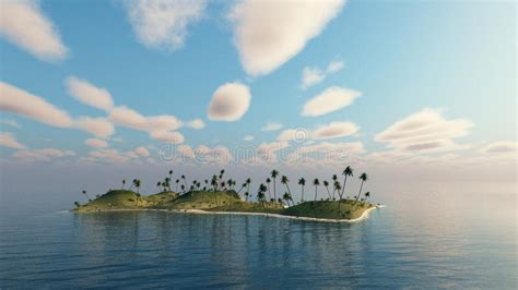 Palm Trees On A Island Stock Illustration Illustration Of Beautiful