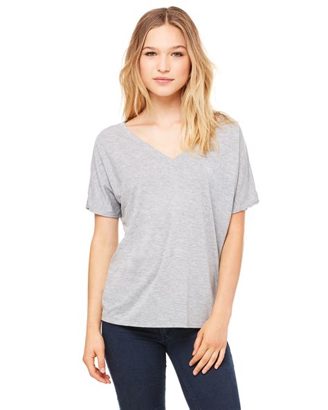 Bella Canvas Ladies Premium Slouchy Flowy V Neck S 2xl T Shirt M 8815 Ebay