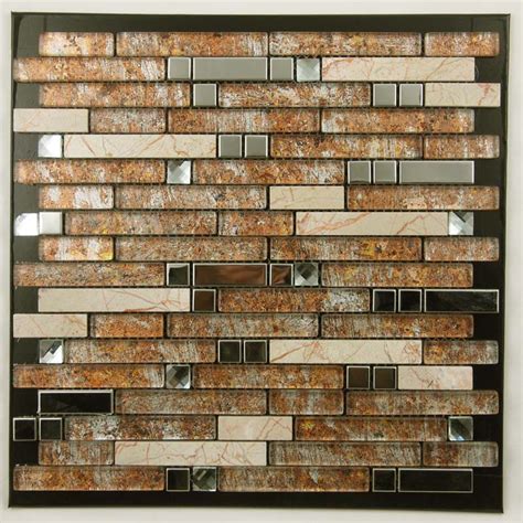 Aspect is a decorative metal tile that provides the look of custom metal backsplash and wall paneling at a fraction of the cost. Metal glass tile backsplash interlocking diamond glass ...