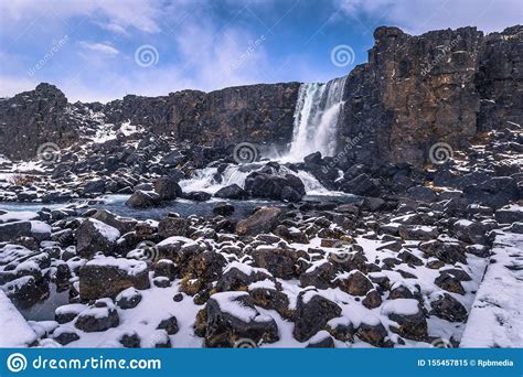 Oxararfoss May 03 2018 The Oxararfoss Waterfall Iceland Stock