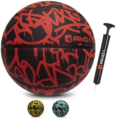 And1 Fantom Rubber Basketball And Pump Graffiti Series Official Size 7