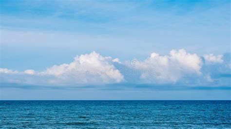 Atmosphere Panorama Real Photo Beautiful Summer White Cloud Clear Blue