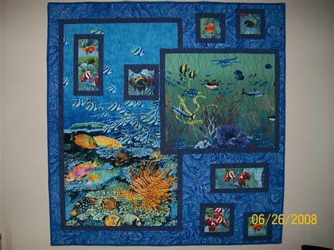 Ocean Quilt Ocean Quilt Sea Quilt Panel Quilts