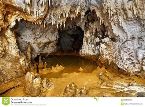 Cave Interior In A Limestone Mountain Stock Image Image Of Fossil