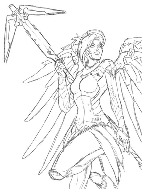 Download Mercy Overwatch Coloring Pages - Worksheetpedia