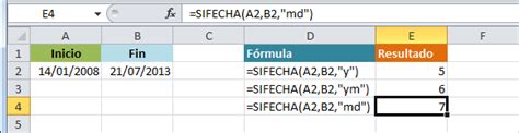 Calcular A Os Meses Y D As Entre Dos Fechas En Excel Excel Total