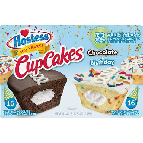 Hostess Birthday Cupcake And Chocolate Cupcake Variety Pack
