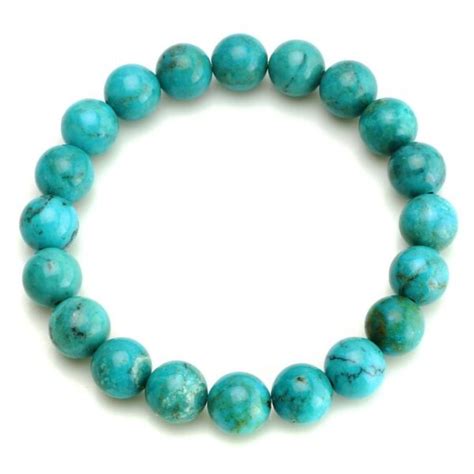 Natural Turquoise Bead Stretch Bracelet Bohemian Jewelry