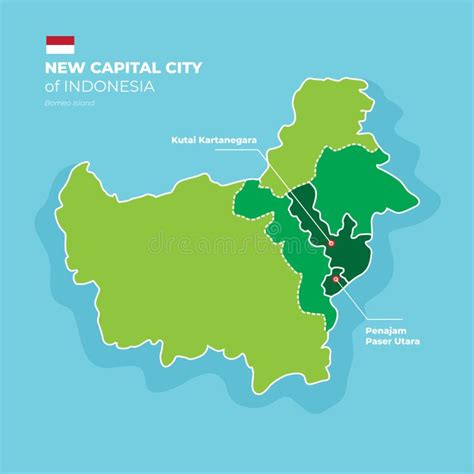 Maps Of Penajam And Kutai In Borneo As The New Capital City Of