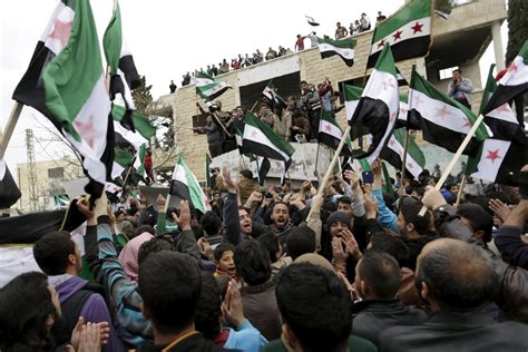 Syrian Protesters Take To Streets As Airstrikes Ease The New York Times