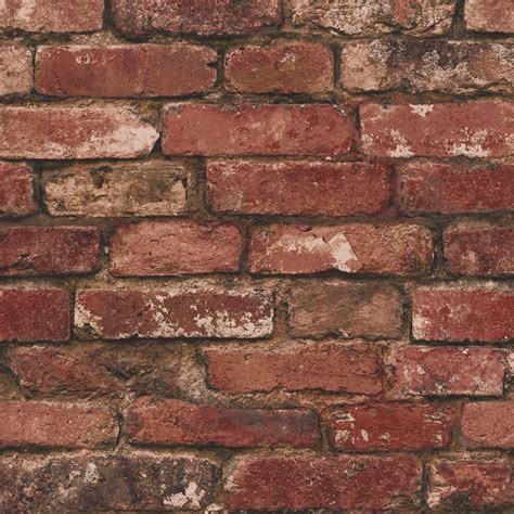 Fine Decor Distinctive Red Rustic Brick Wallpaper Victorian Plumbing