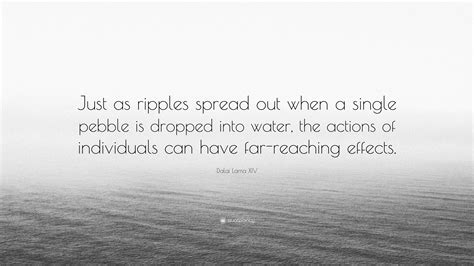 Ripple Effect Quote Ripple Effect Quote Dalai Lama Xiv Quote Just As