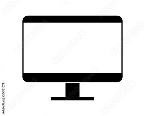 Desktop Computer Icon Pictogram Vector Stock Image And Royalty Free
