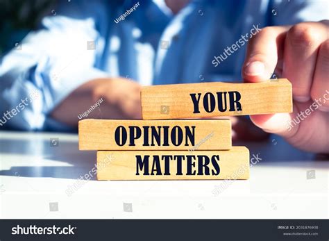 Your Opinion Matters Words Wooden Blocks Stock Photo 2031876938