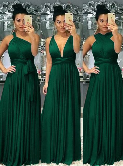 Emerald Green Convertible Formal Occasion Dress Bridesmaid Dresses