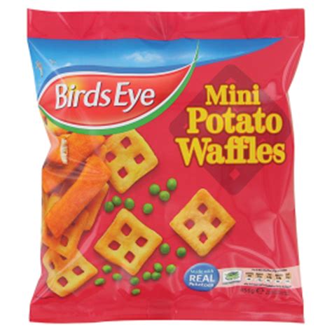 To test baking versus frying, we made two foods we love but would rather not go through the trouble to fry: Mini Potato Waffles - Frozen Potatoe Range | Birds Eye