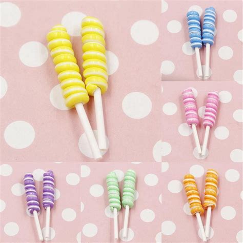 Buy 4pcs Cute Colorful Lollipops Dollhouse Party Candy Miniature