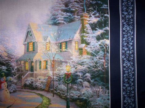 1 Panel The Night Before Christmas By Thomas Kinkade For Etsy