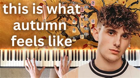 This Is What Autumn Feels Like Jvke Piano Tutorial Sheet Music Youtube