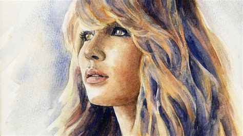 Jennifer Lawrence Time Lapse Watercolour Painting