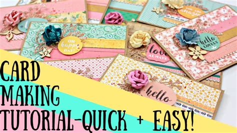 DIY Card Making Tutorial Quick And Easy YouTube