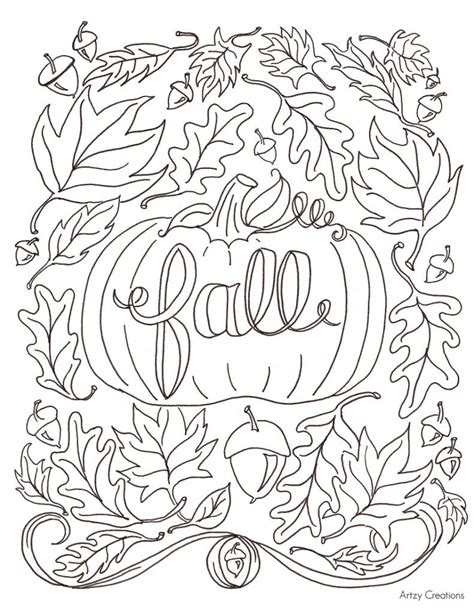 Free Printable Autumn Coloring Pages At Free