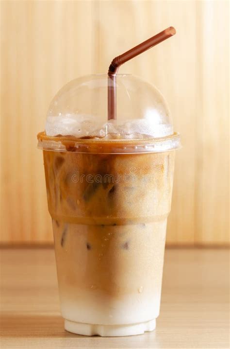 Iced Coffee Cup With Straw Stock Photo Image Of Frappe 119146832