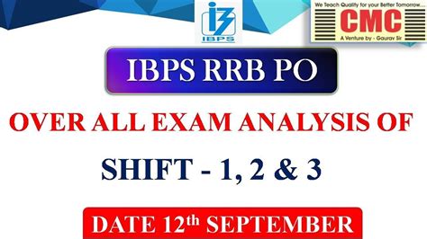 Ibps Rrb Po Prelims Overall Exam Analysis Review Pm September Shift