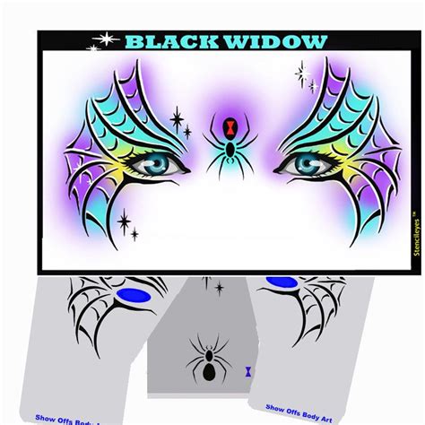 Shop Stencil Eyes Face Painting Stencil Black Widow One Size Fits