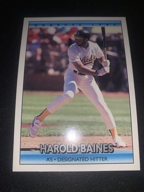 1992 Donruss Baseball Card #68 Harold Baines Oakland A’s | eBay