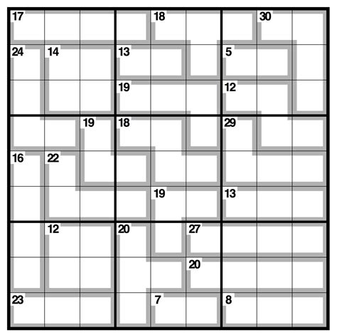 Killer Sudoku Puzzles Printable Printable Templates
