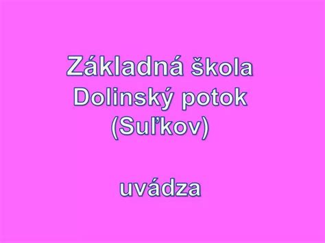 Ppt Z Kladn Kola Dolinsk Potok Su Kov Powerpoint Presentation
