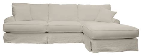 Shop cheap sectional sofas on houzz. Haberdash Slipcover Sectional Right 120" Sofa, Sand Linen ...