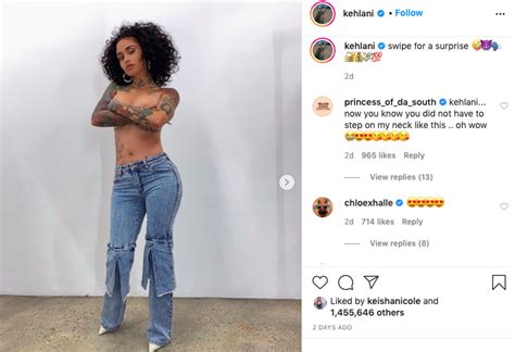 Kehlani Shares Spicy Topless Photo Shows Off Her Figure Thejasminebrand