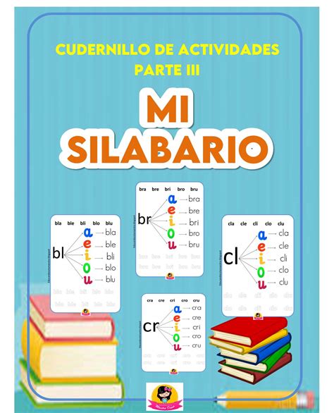 Educando Con La Maestra Mi Silabario Silabas Trabadas Cuadernillo De