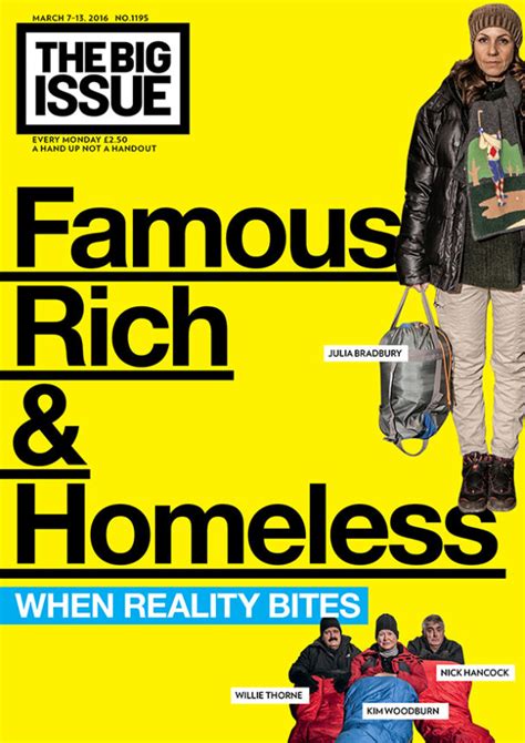 famous rich and homeless when reality bites the big issue