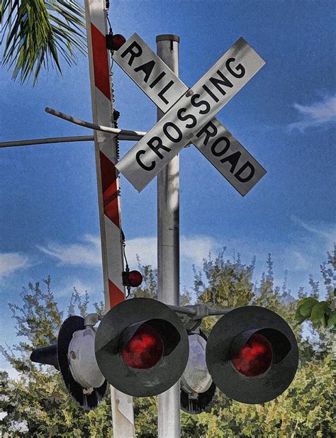 Railroad Crossing Sign Photograph By Hh Photography Of Florida
